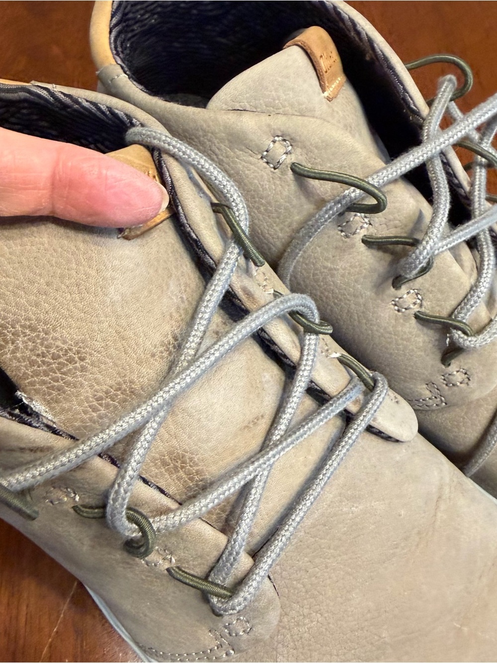 Olukai Nana Hele 10449-7B7B Men US 11 Beige Leather Lace-Up Ankle Chukka Boot - Picture 7 of 8